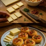 Roulés croustillants au fromage et lardons