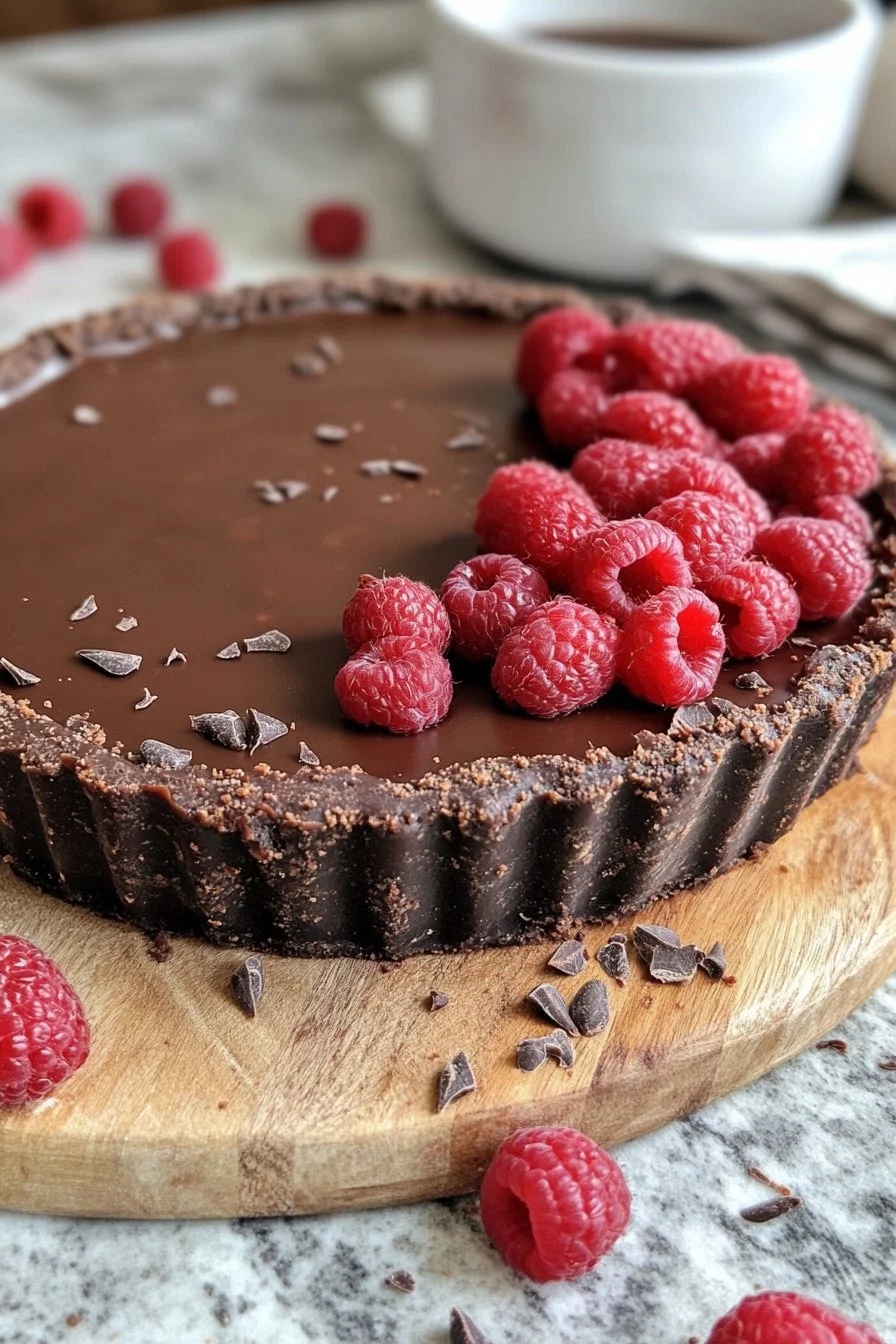 Tarte au chocolat sans cuisson
