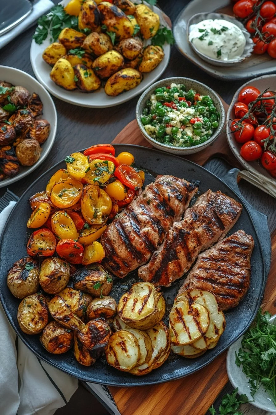 Repas coloré et savoureux