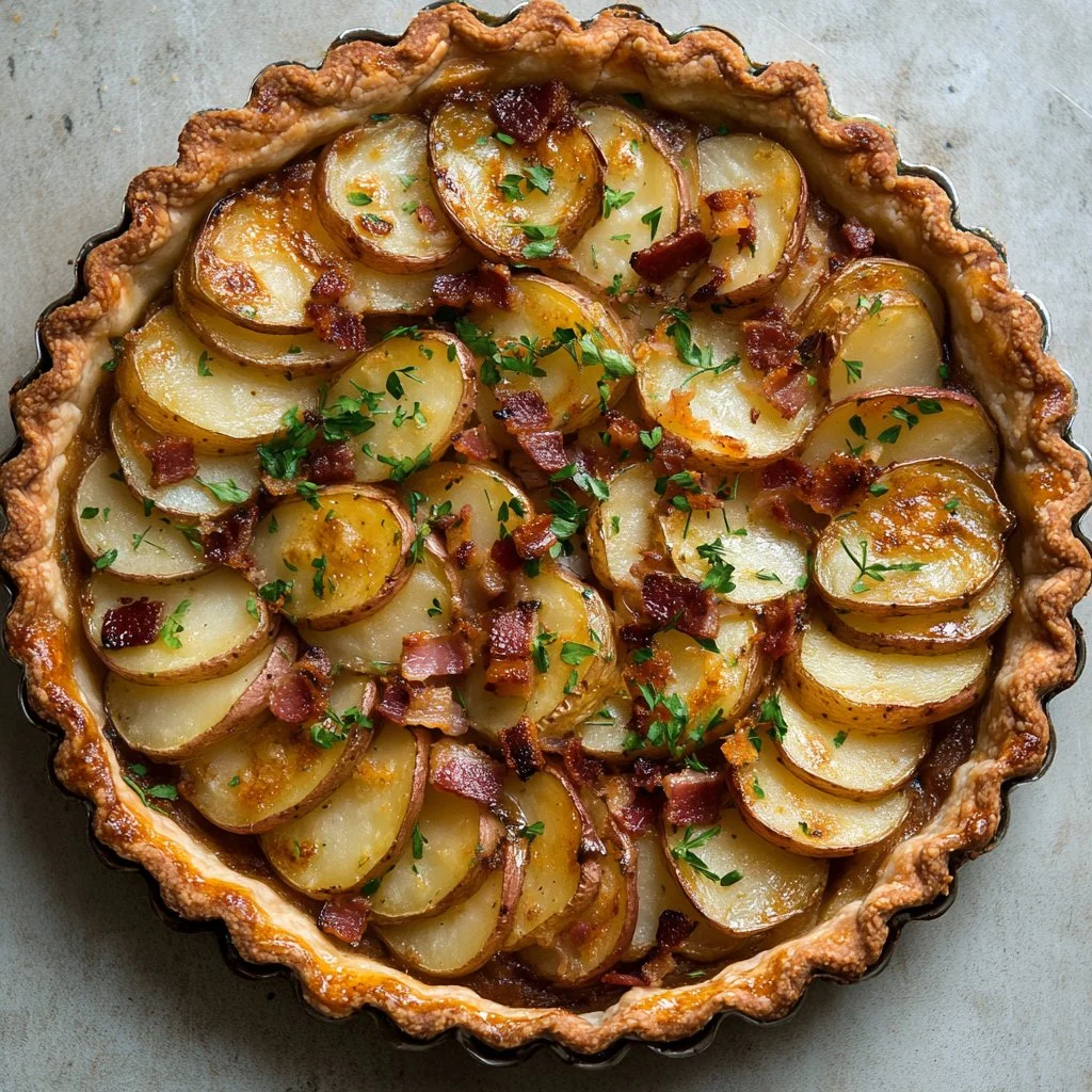 Tarte campagnarde savoureuse avec légumes et fromage