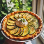 Tarte courgette et burrata