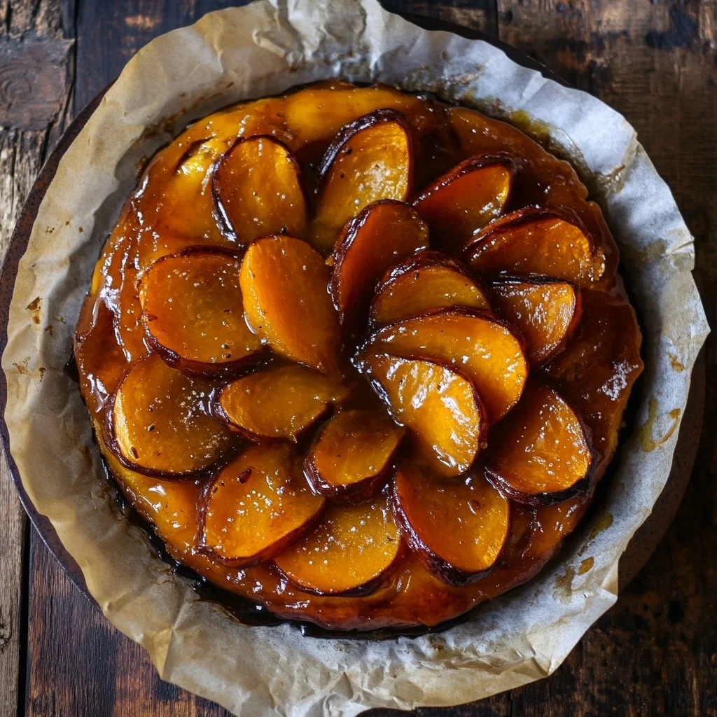 Tarte Tatin à la Courge Butternut et Fromage de Chèvre délicieusement caramélisée