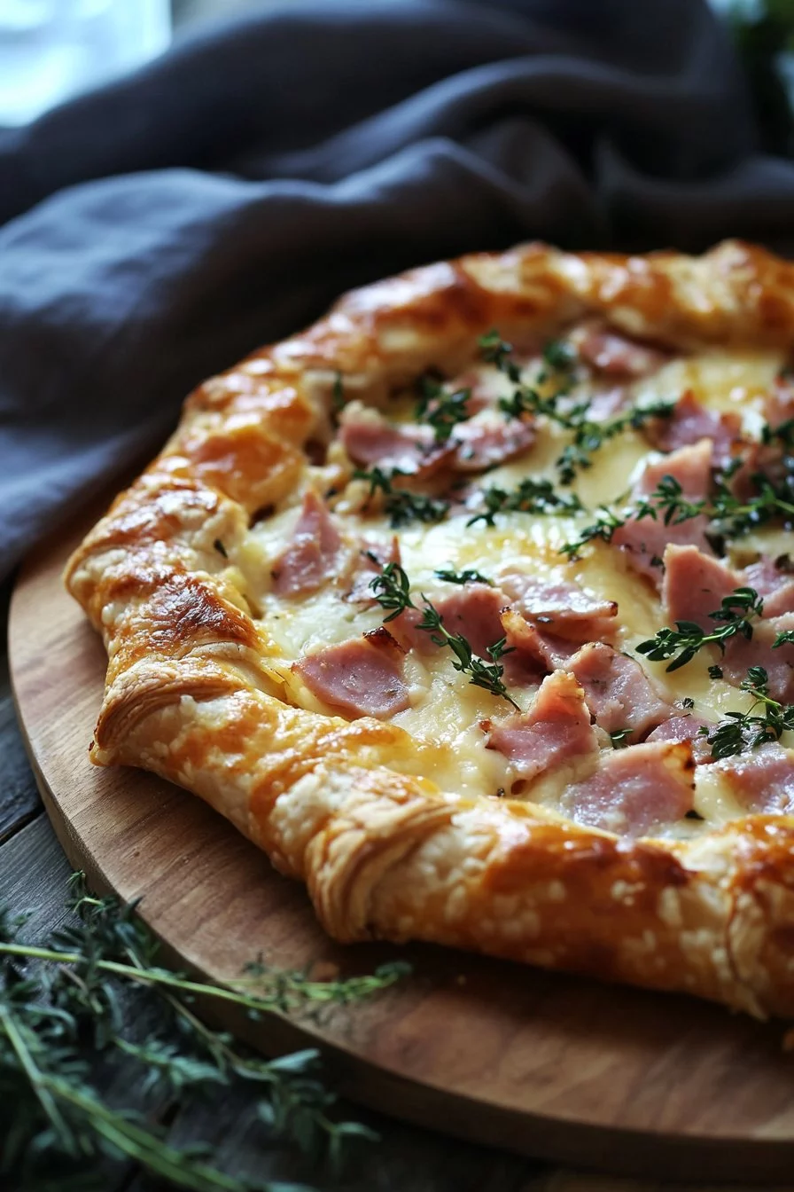 Galette jambon fromage