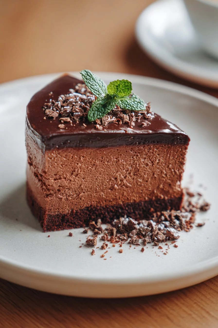 Gâteau mousse au chocolat fait maison