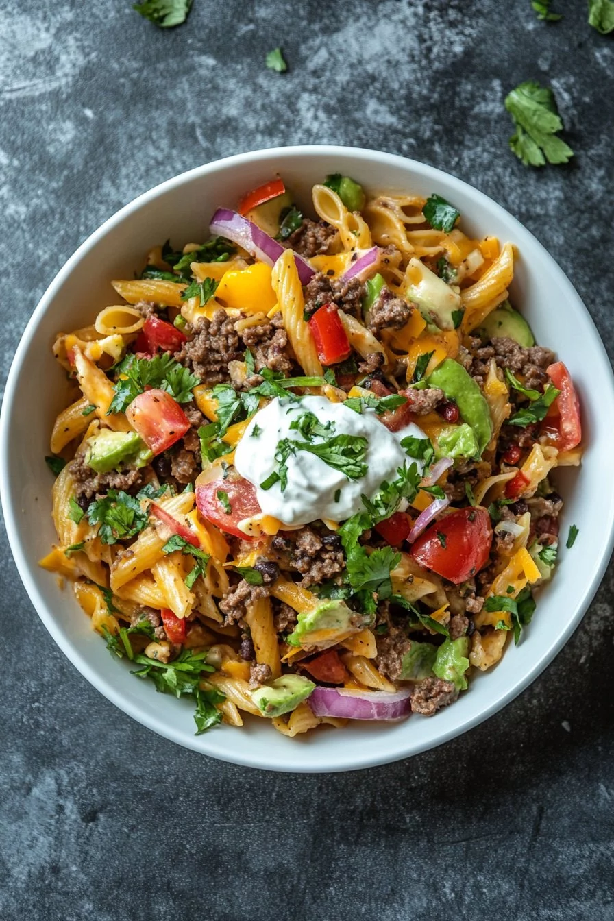 Salade de pâtes tacos