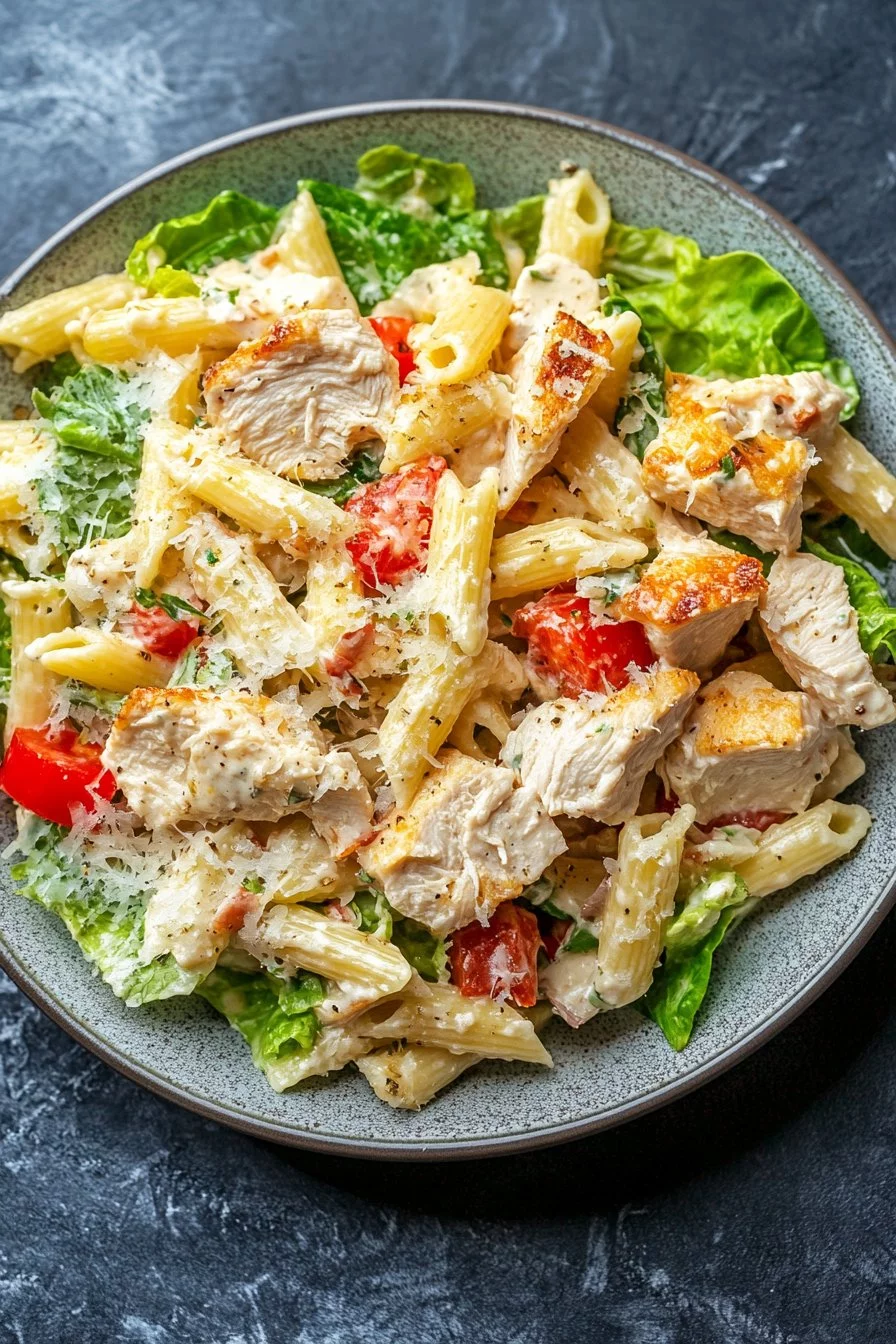Salade de pâtes au poulet César