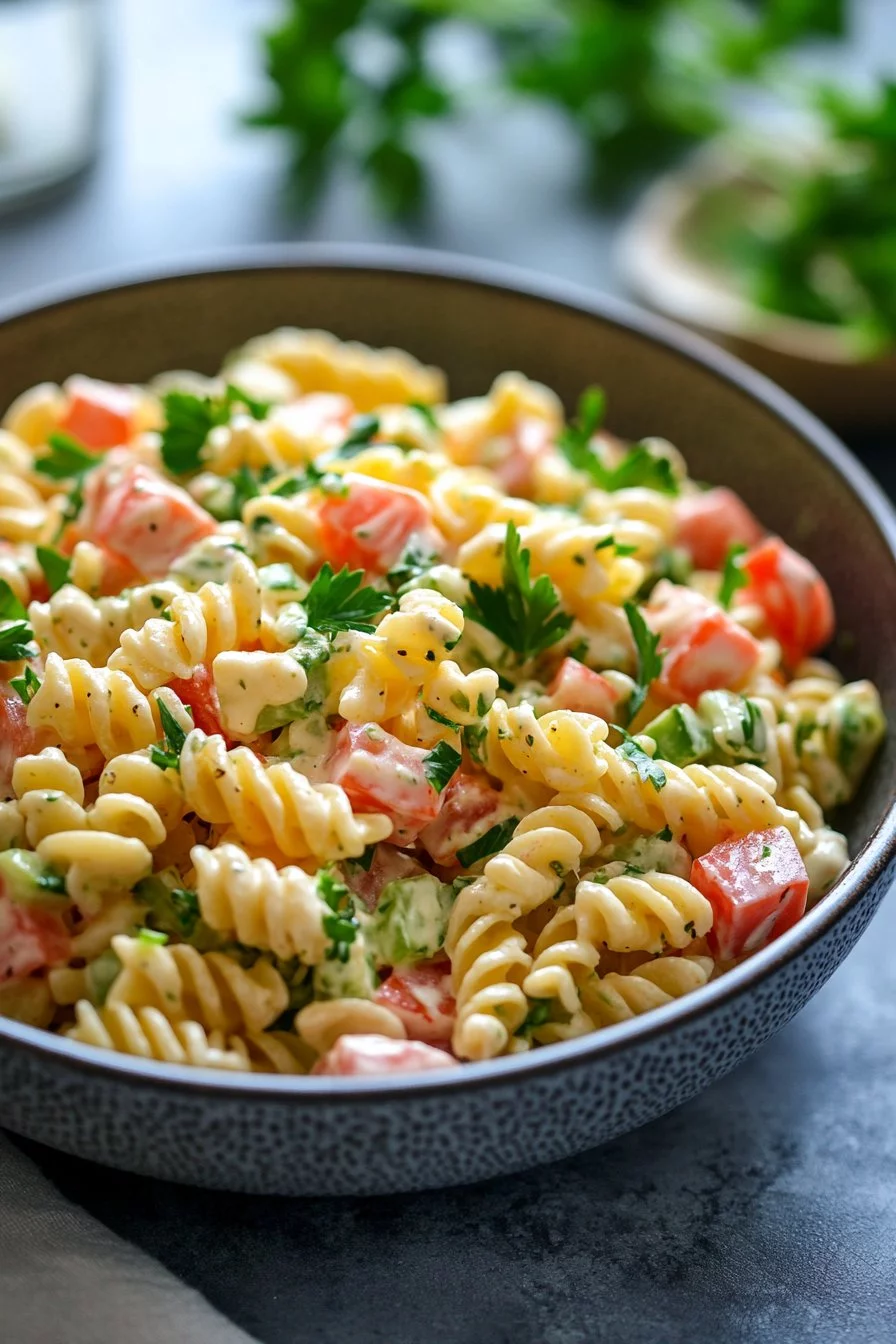 Salade de pâtes crémeuse