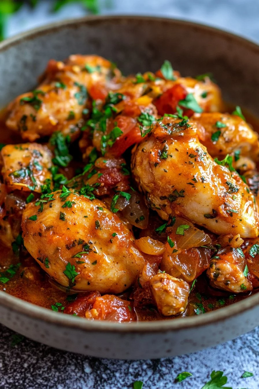 Poulet basquaise traditionnel facile