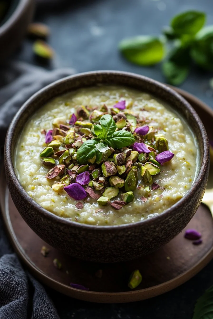Porridge à la pistache
