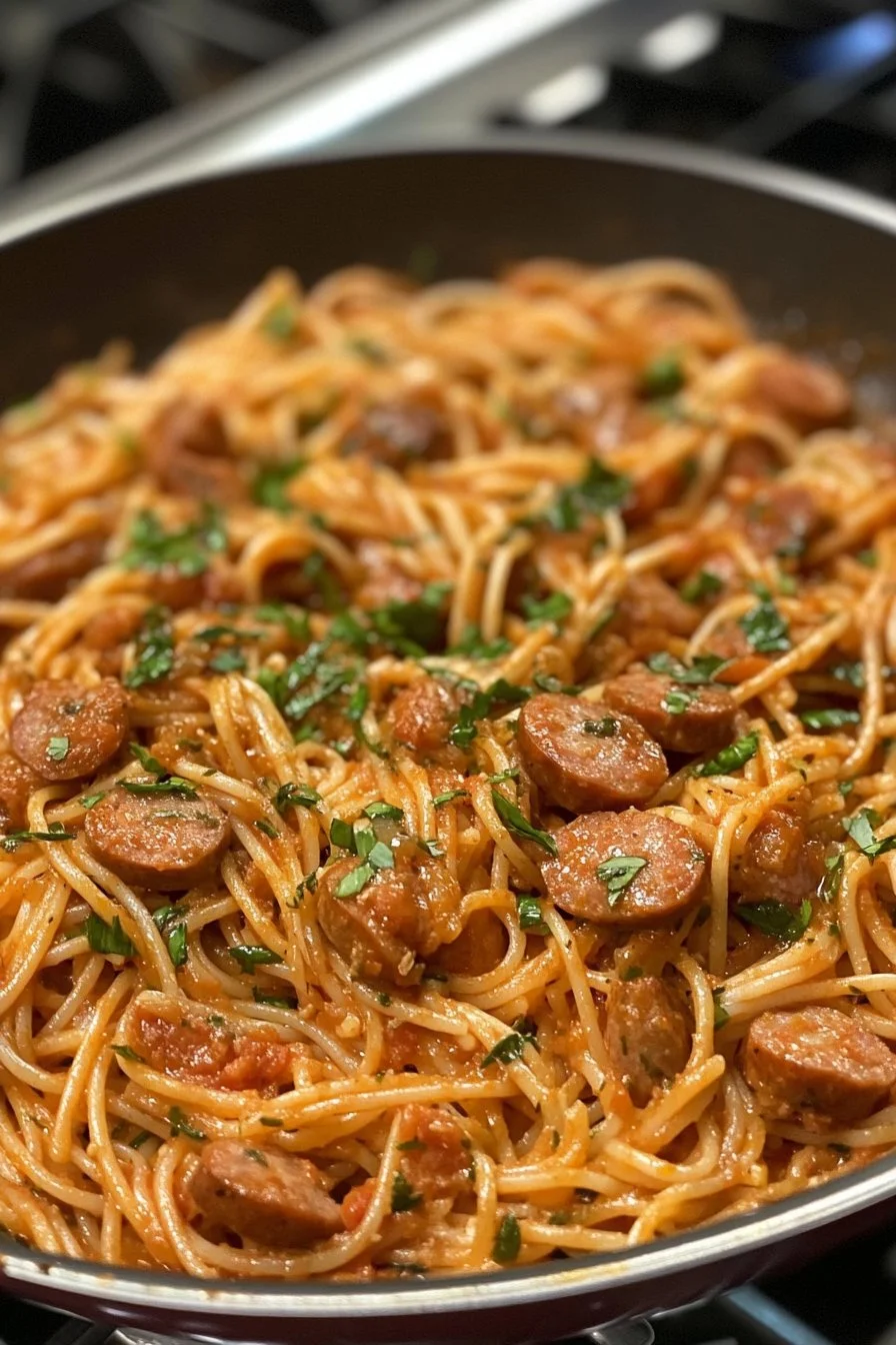 Pâtes cajun à la saucisse