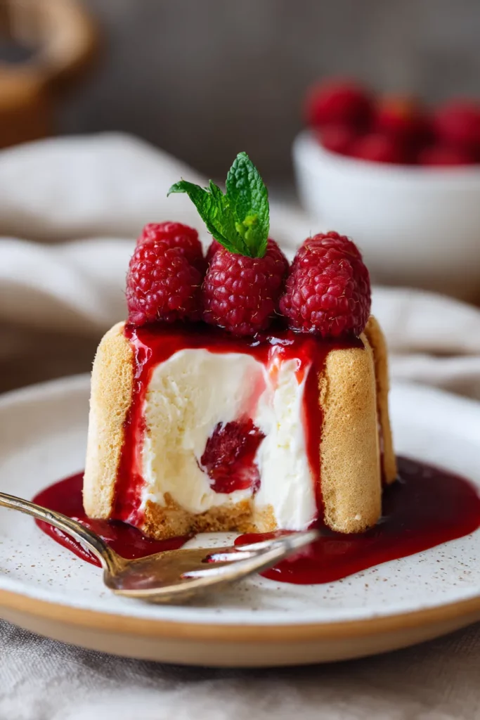 Charlotte cheesecake framboise