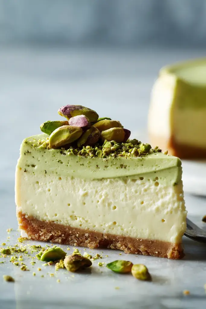 Les Desserts à la Pistache : Saveurs Délicates et Créations Gourmandes 14 Cheesecake à la pistache