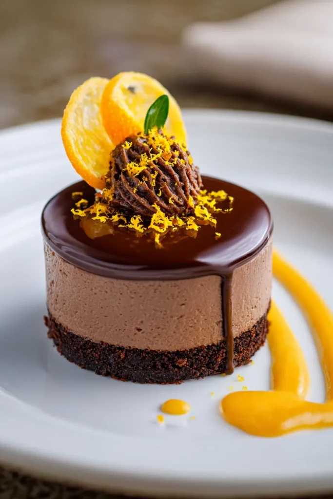 Cheesecake chocolat orange
