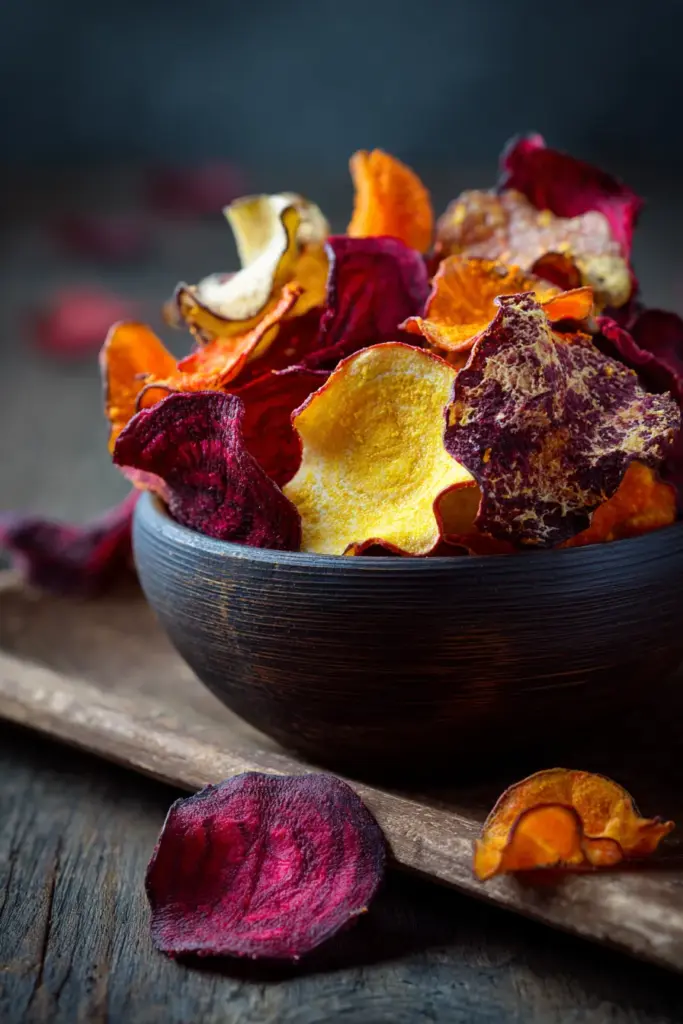 Apéritifs et Feuilletés : Réinventez Vos Moments de Convivialité 19 Chips de Légumes Maison