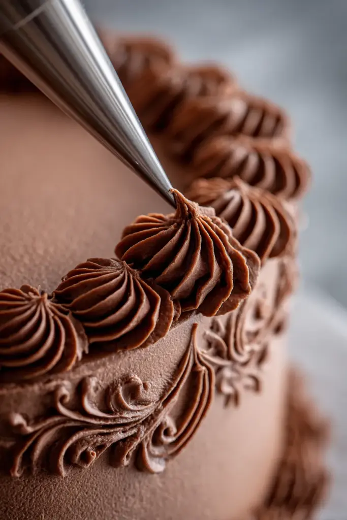 Gâteaux d'Anniversaire et de Fête : L'Art de Créer des Souvenirs Sucrés 12 Crème au Beurre au Chocolat Décorative