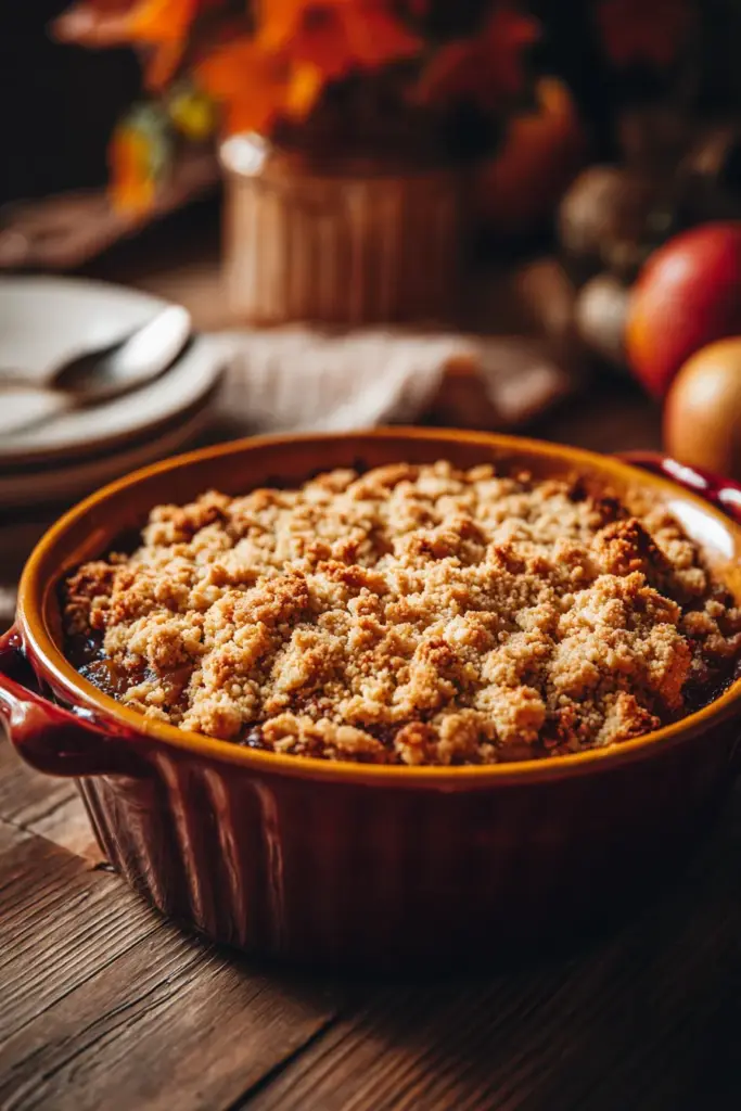 Recettes d'Automne : Savourez la Magie des Courges et des Fruits de Saison 17 Crumble Poire Cannelle