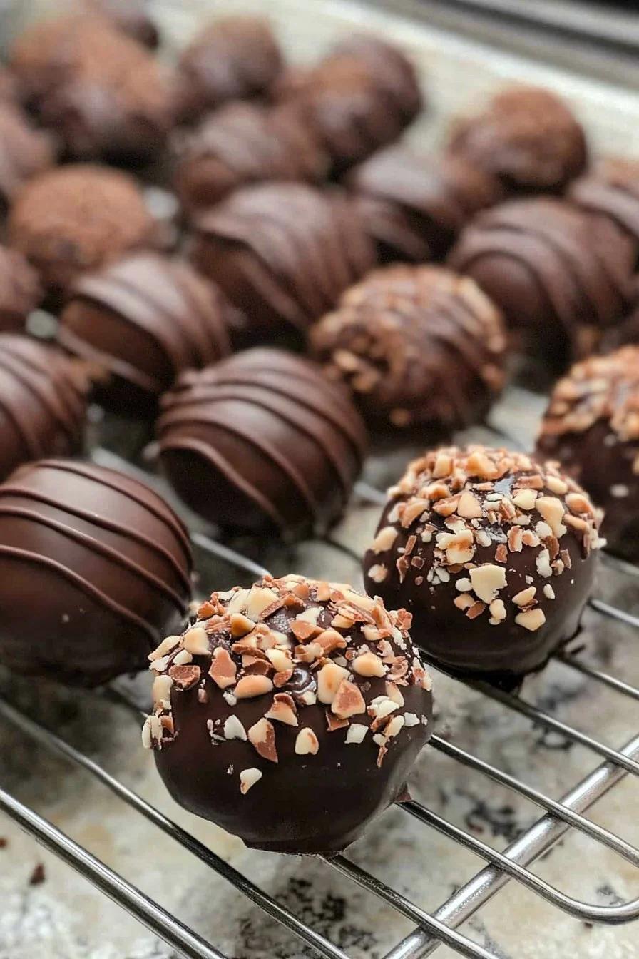 Bouchées de chocolat et confiture