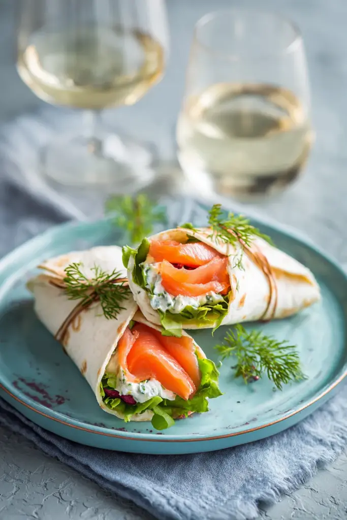 Élégance du wrap au saumon