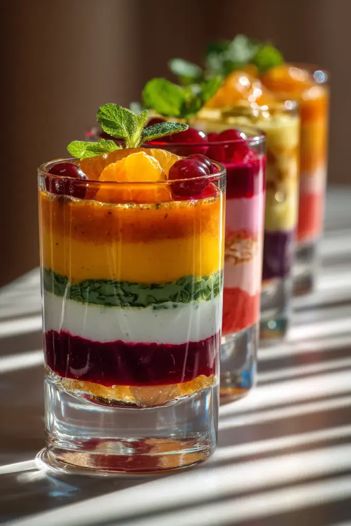 Apéritifs et Feuilletés : Réinventez Vos Moments de Convivialité 8 Verrines apéritives élégantes