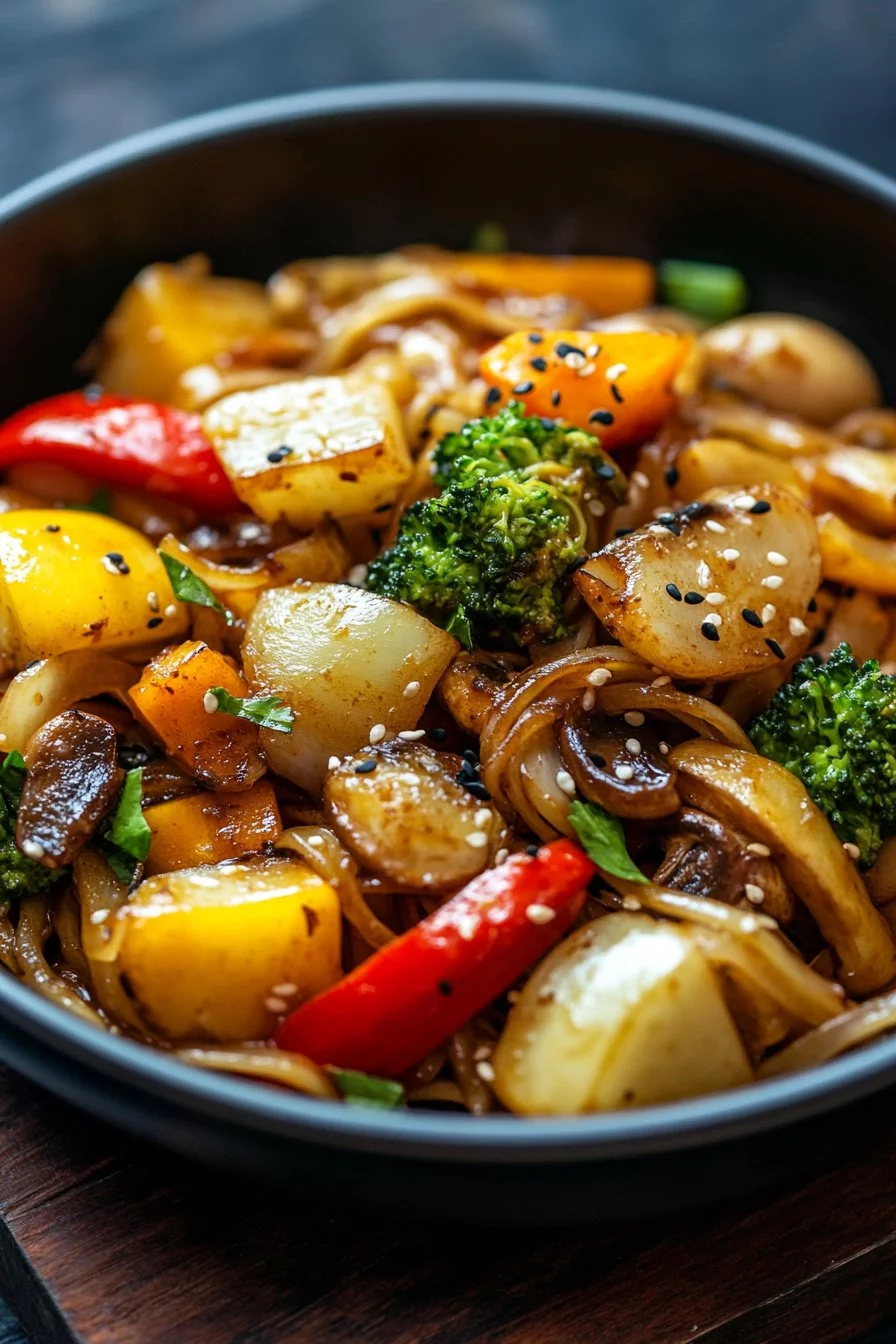 Sauté de légumes aux nouilles