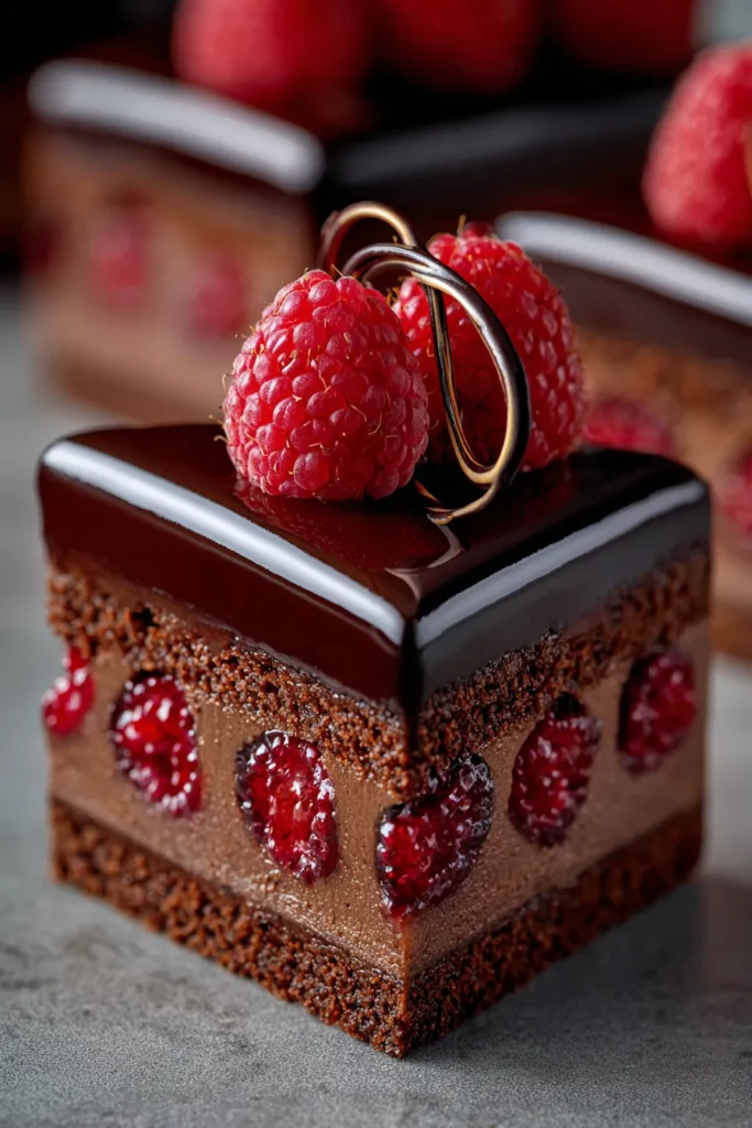 Gâteau Au Chocolat Et Aux Framboises