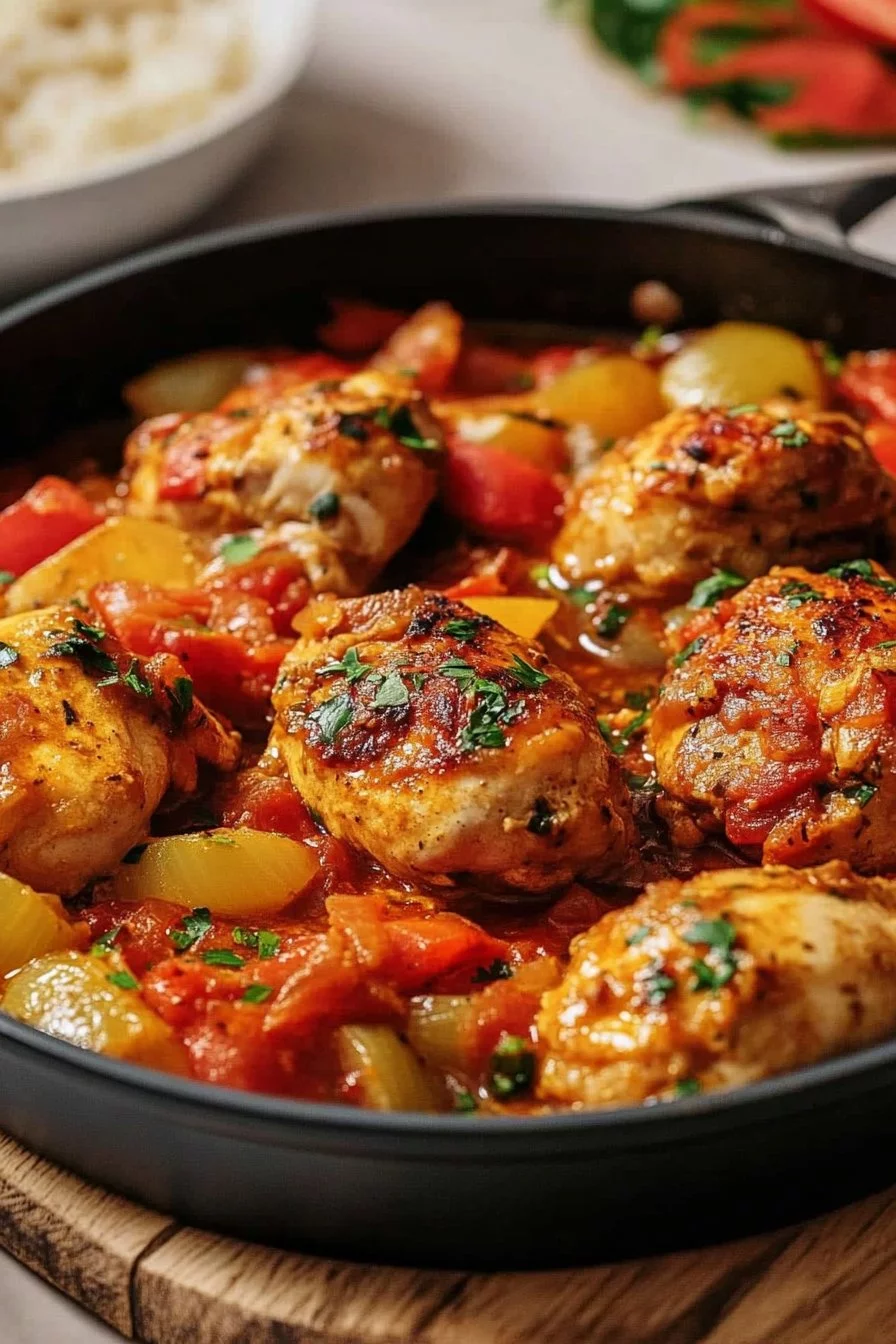 Traditional Easy Basque Chicken