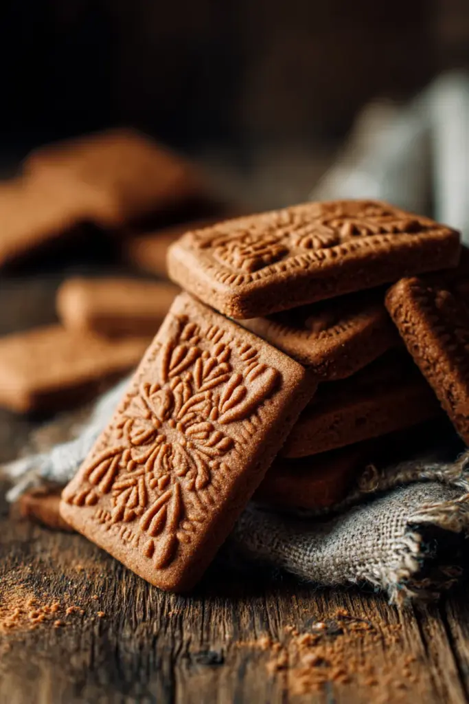 Desserts aux Flocons d'Avoine : Saveurs Réconfortantes et Gourmandises Saines 10 Gros plan sur les biscuits spéculoos