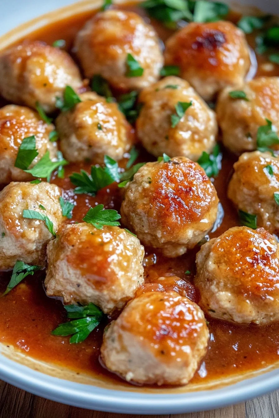 Boulettes de poulet avec sauce