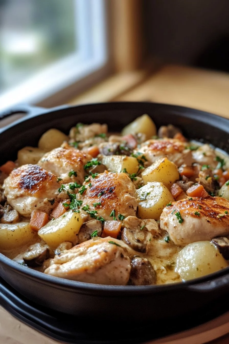 La blanquette de poulet c’est super simple à réaliser et je te jure tu vas te régaler !! 🐔🥕