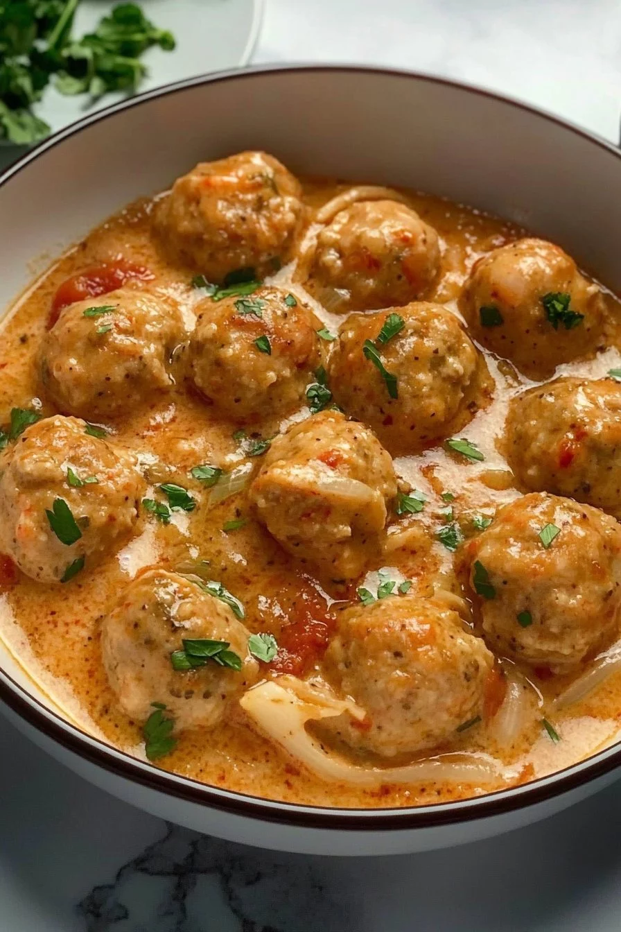 Boulettes de poulet sauce au poivre