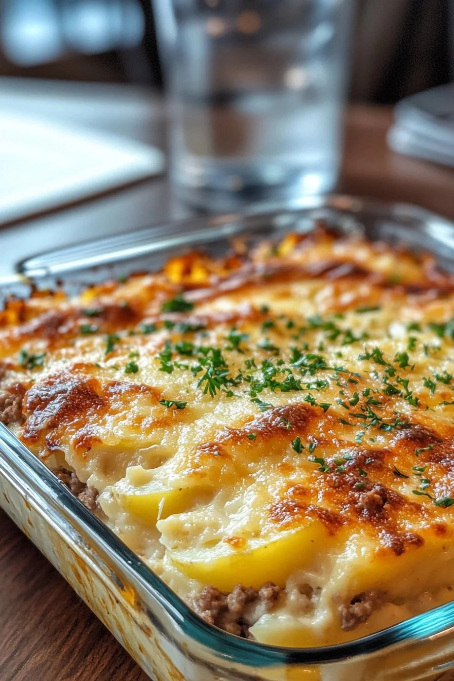 Gratin de Pommes de Terre à la Viande Hachée