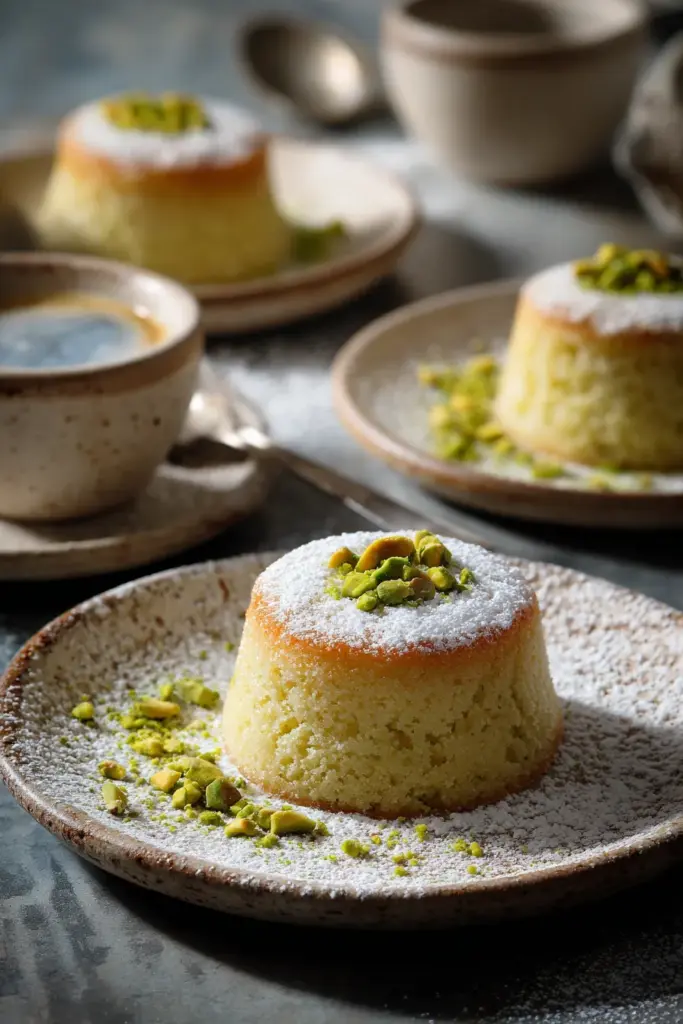 Les Desserts à la Pistache : Saveurs Délicates et Créations Gourmandes 12 Mini fondants à la pistache