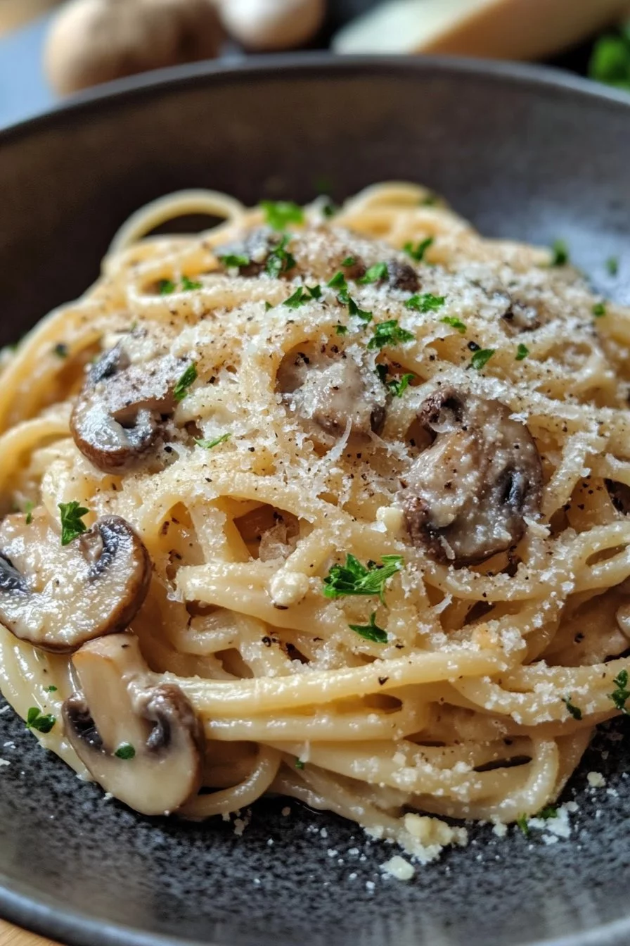 Pasta with Mushroom Garlic