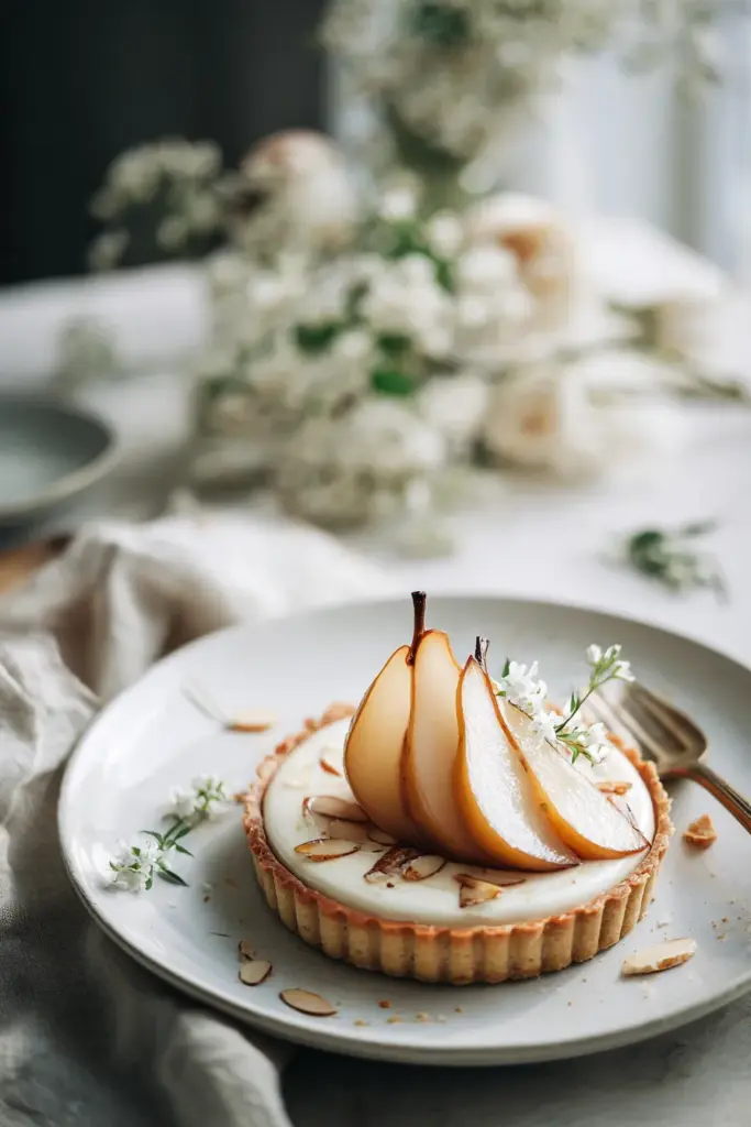 Tarte aux poires élégante