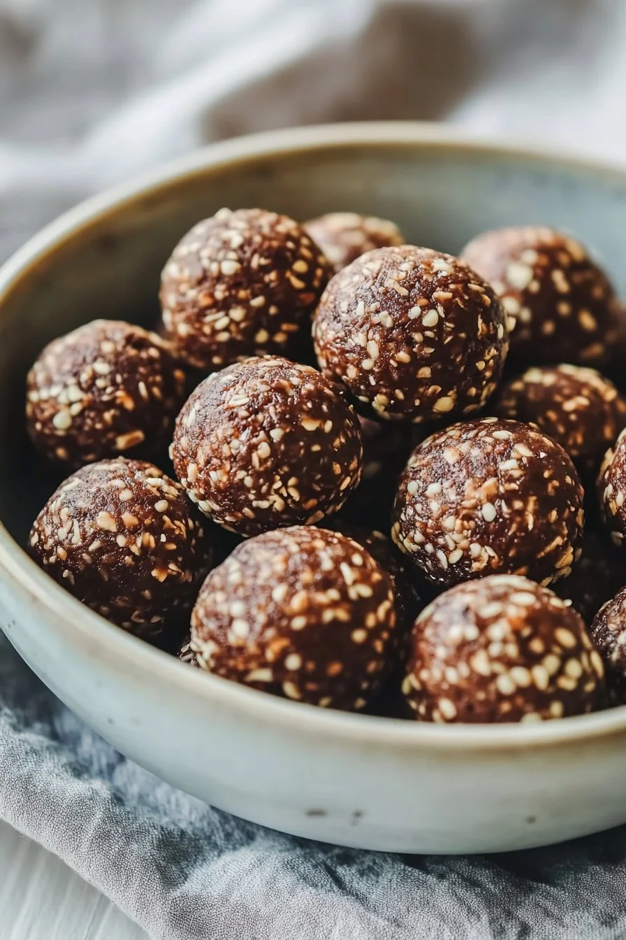 Boules d’énergie dattes et cacao