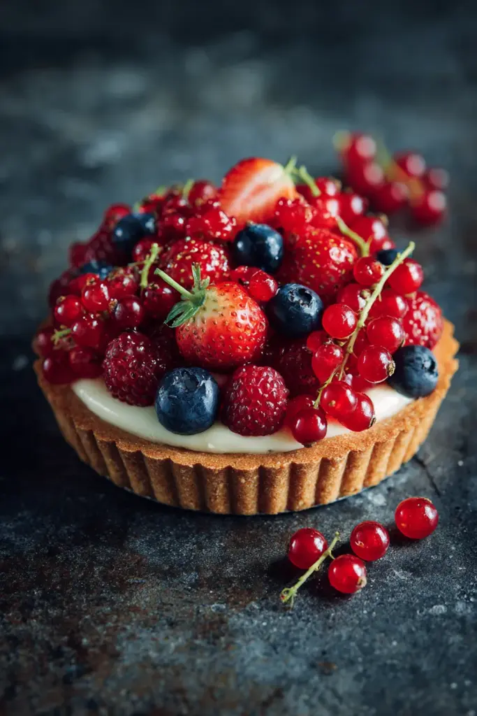 Tarte aux fruits rouges et aux fruits rouges