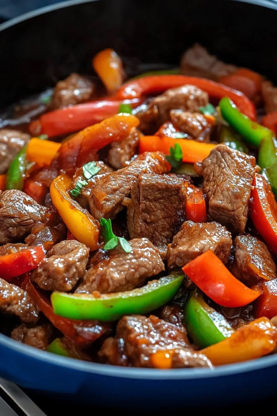 Sauté de Bœuf aux Poivrons et Oignons