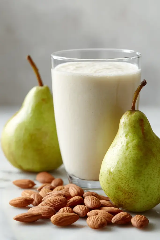 Recettes d'Automne : Savourez la Magie des Courges et des Fruits de Saison 19 Smoothie Poire Amande