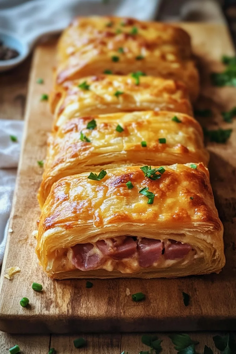 FEUILLETÉ ROULÉ JAMBON FROMAGE 🥓🧀