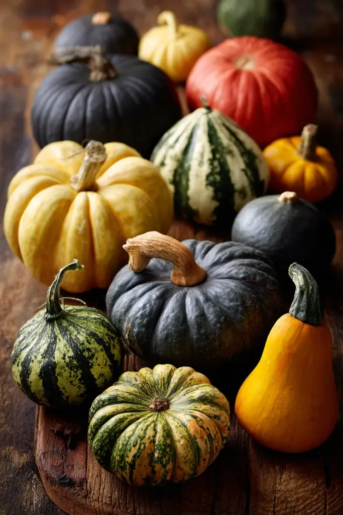 Recettes d'Automne : Savourez la Magie des Courges et des Fruits de Saison 3 Variété de courges d'automne