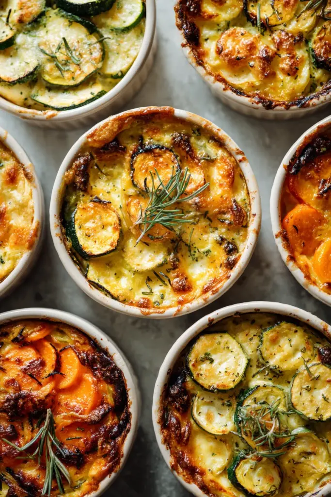 Variété de gratins de légumes