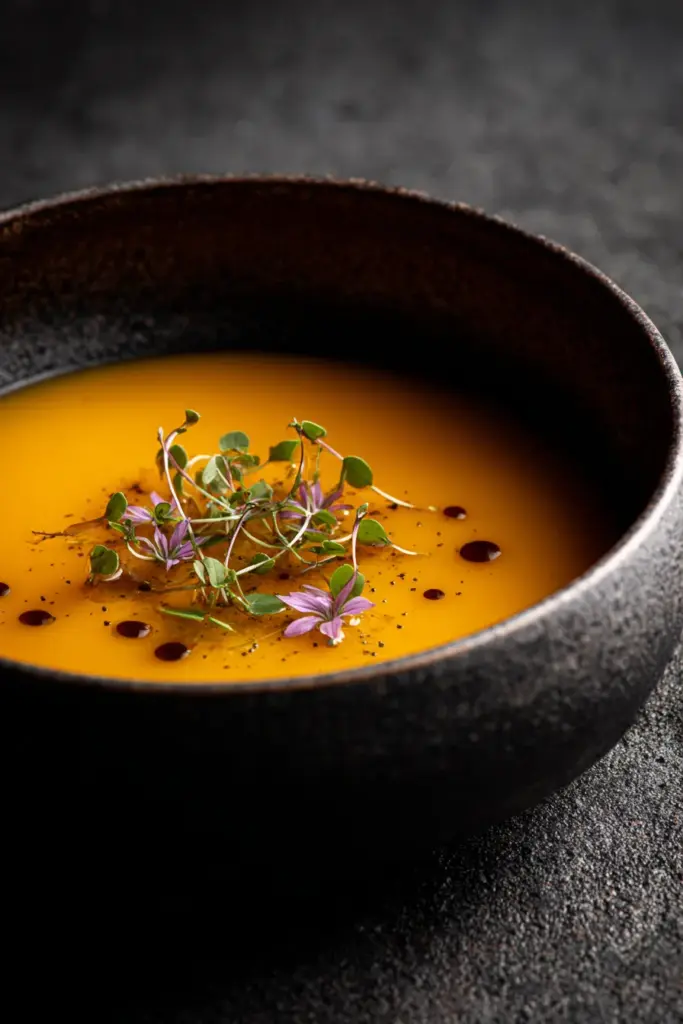 Recettes d'Automne : Savourez la Magie des Courges et des Fruits de Saison 6 Velouté élégant