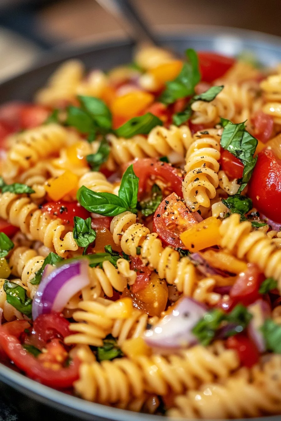 Salade de pâtes italienne rapide (avec 1 ingrédient secret) - Alrightwithme