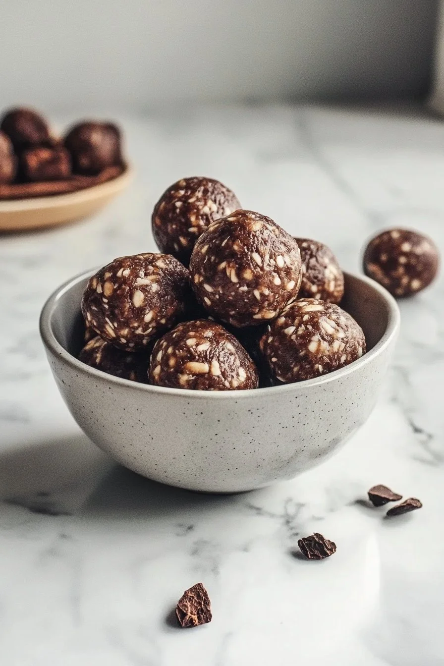 Boules d'énergie dattes et cacao