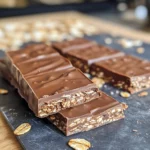 Barres de chocolat et flocons d'avoine