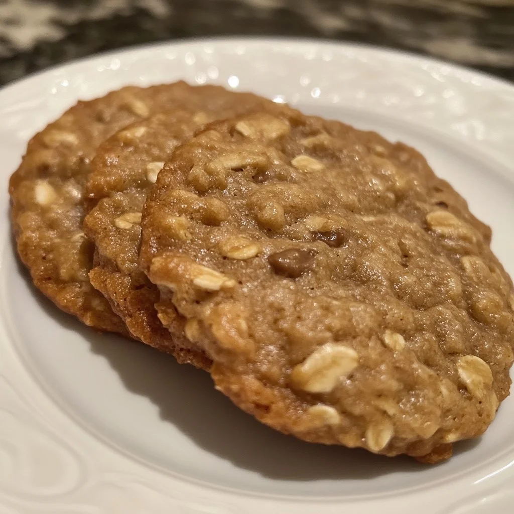 Biscuits aux flocons d'avoine moelleux et croustillants sur une assiette