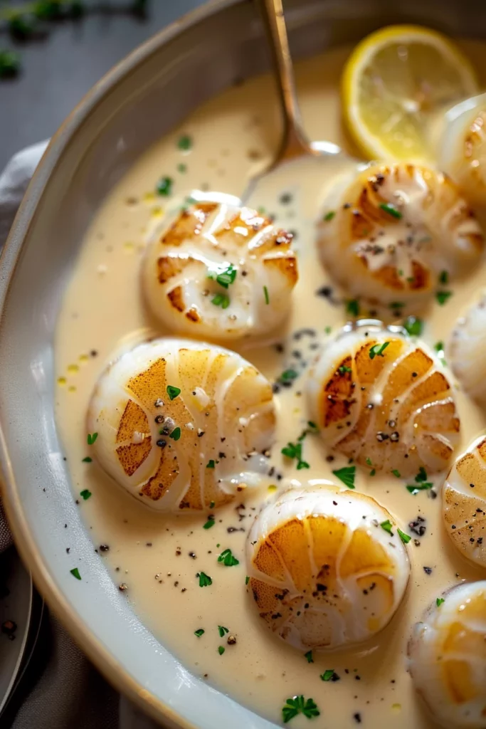 Blanquette de Saint-Jacques à la Sauce Crémée au Sauternes - Une Explosion de Saveurs Inoubliable