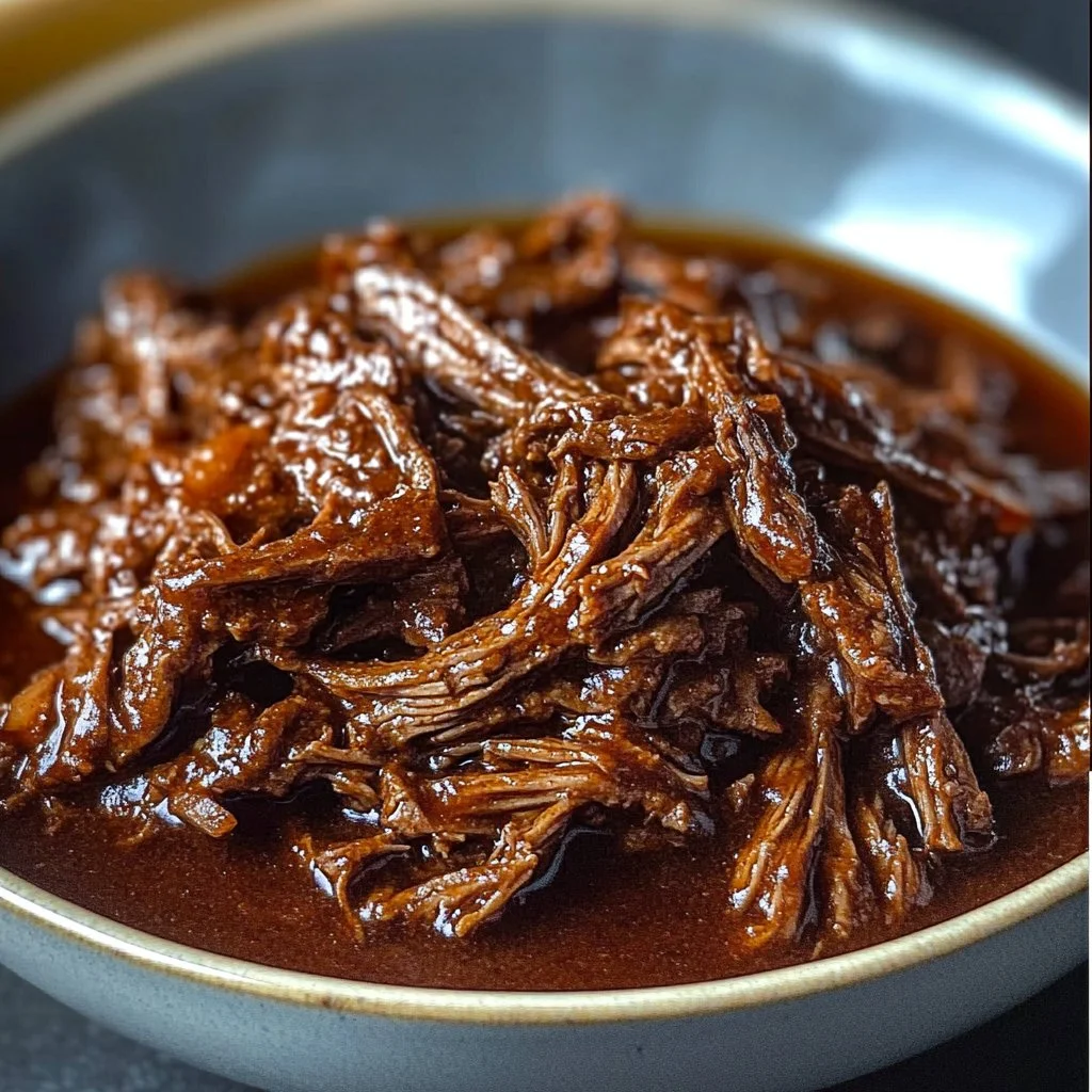 Plat de Boeuf Effiloché à la Bière Blonde servi avec garnitures