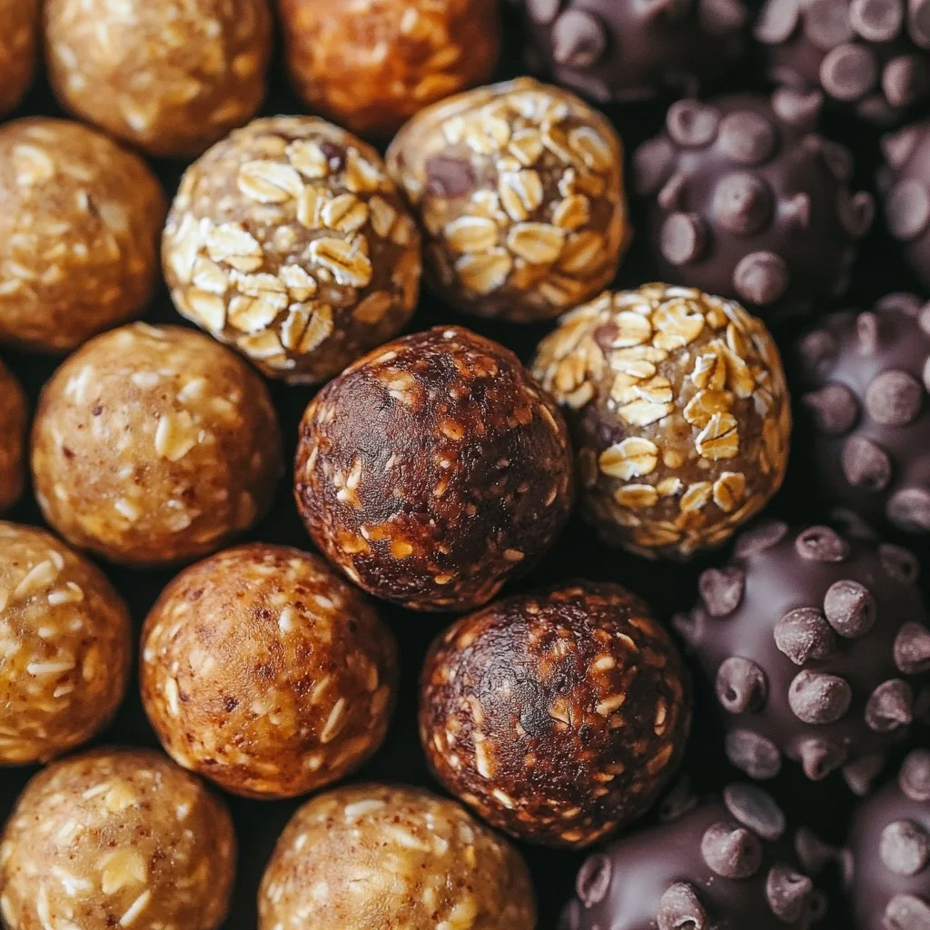 Boules Énergie au beurre de cacahuète et avoine, snack sain et savoureux