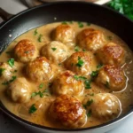 Boulettes de poulet sauce au poivre